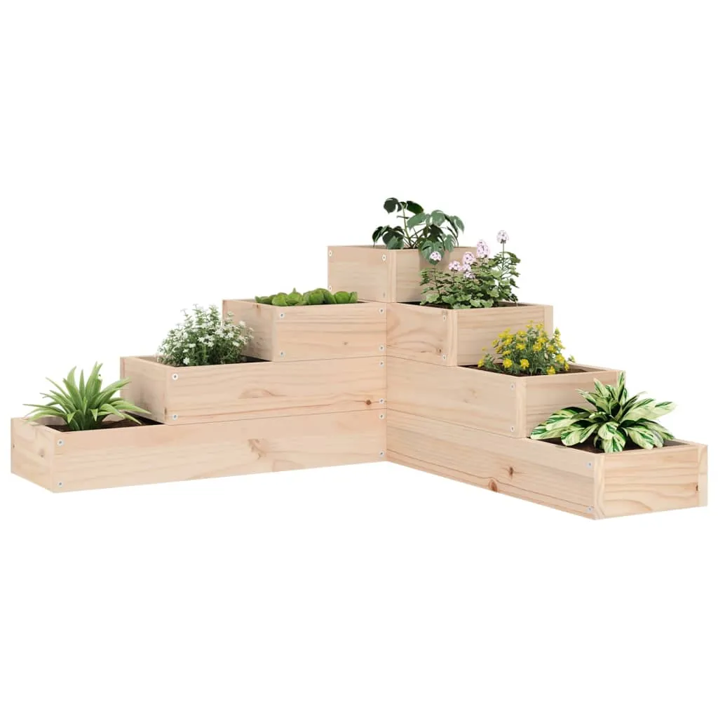 vidaXL Vrtna sadilica s 4 razine 80,5 x 79 x 36 cm od masivne borovine - Venlo