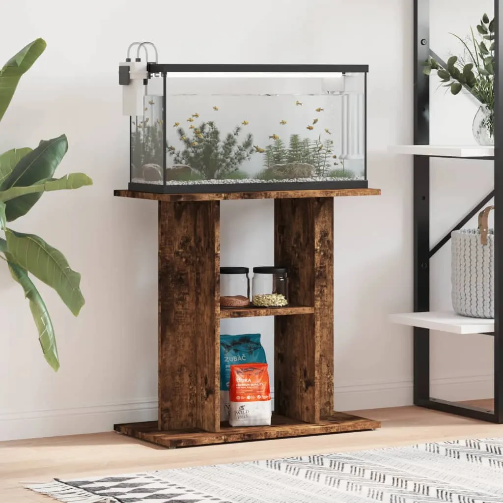 vidaxl stalak za akvarij dimljeni hrast 60x30x60 cm konstruirano drvo - slika 1