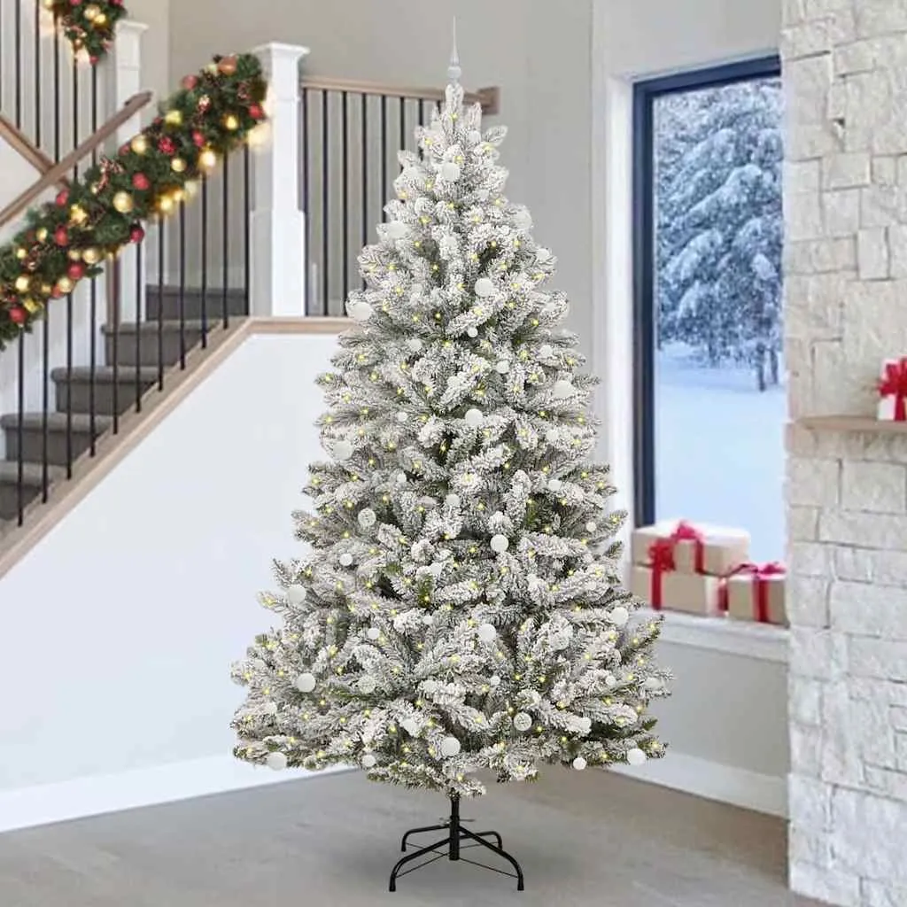 vidaxl umjetno božićno drvce 270 cm 300 led lampica topla bijela - slika 1
