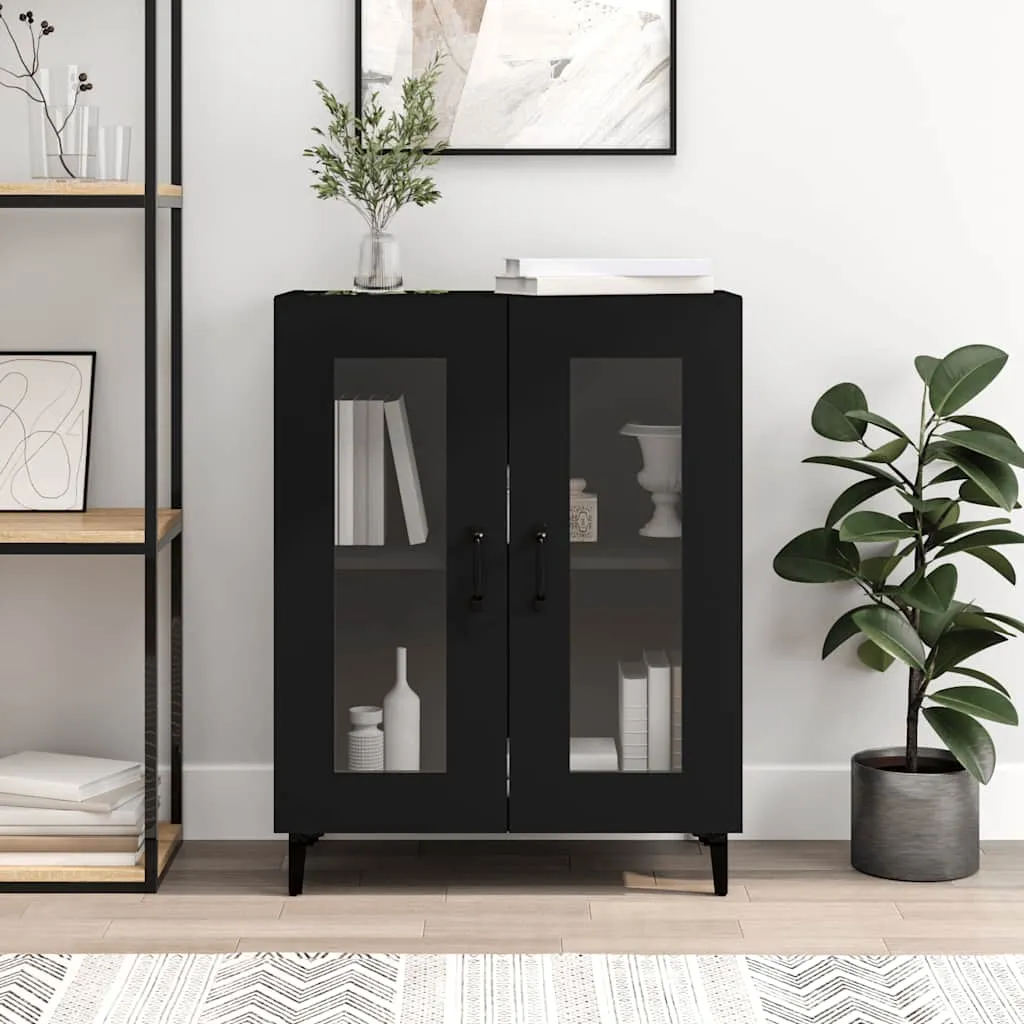 vidaXL Komoda crna 69,5 x 34 x 90 cm od konstruiranog drva - Venlo