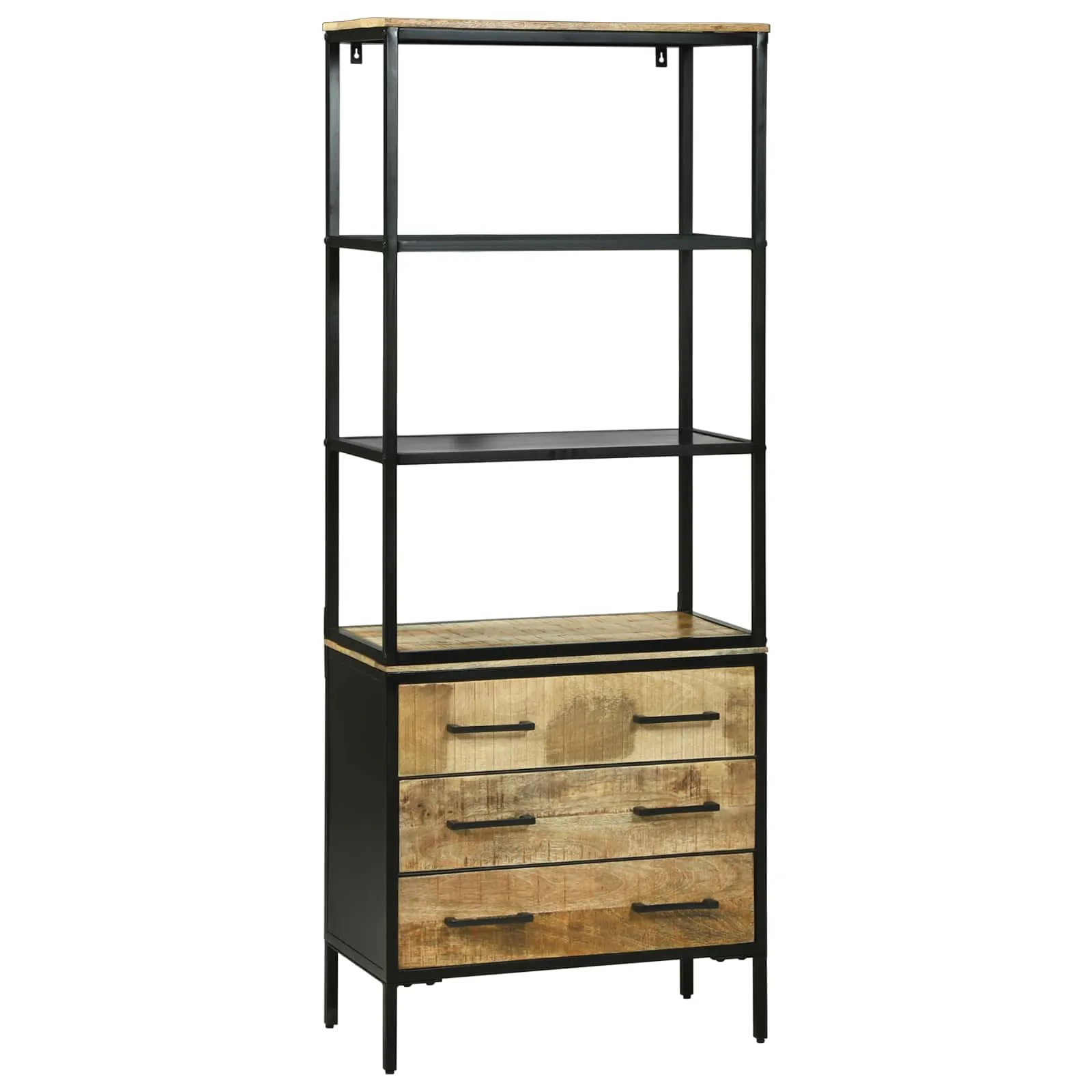vidaXL Highboard s ladicama Smeđa 70 x 35 x 180 cm Čvrsto drvo manga - Venlo