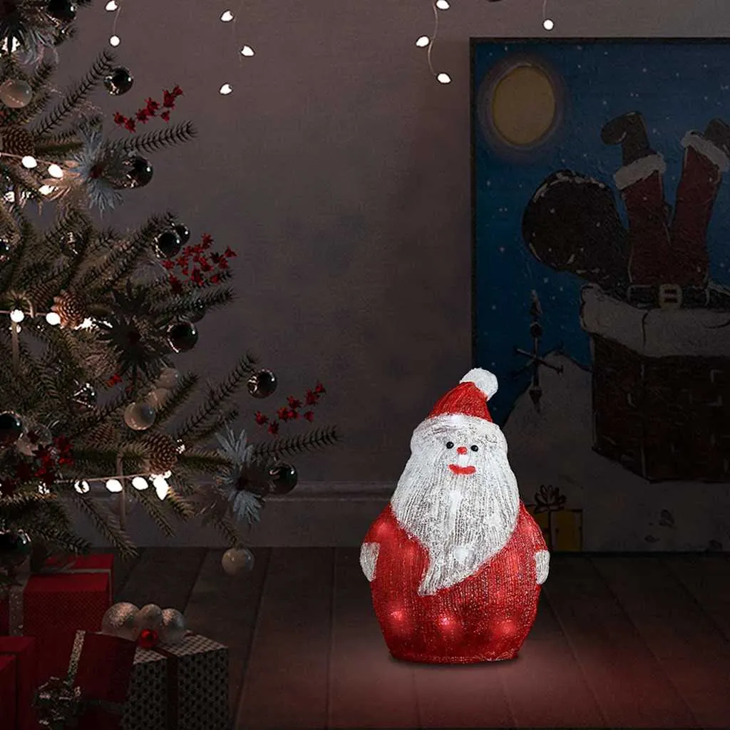 vidaXL LED božićna akrilna figura Djeda Mraza unutarnja i vanjska 28cm - Venlo