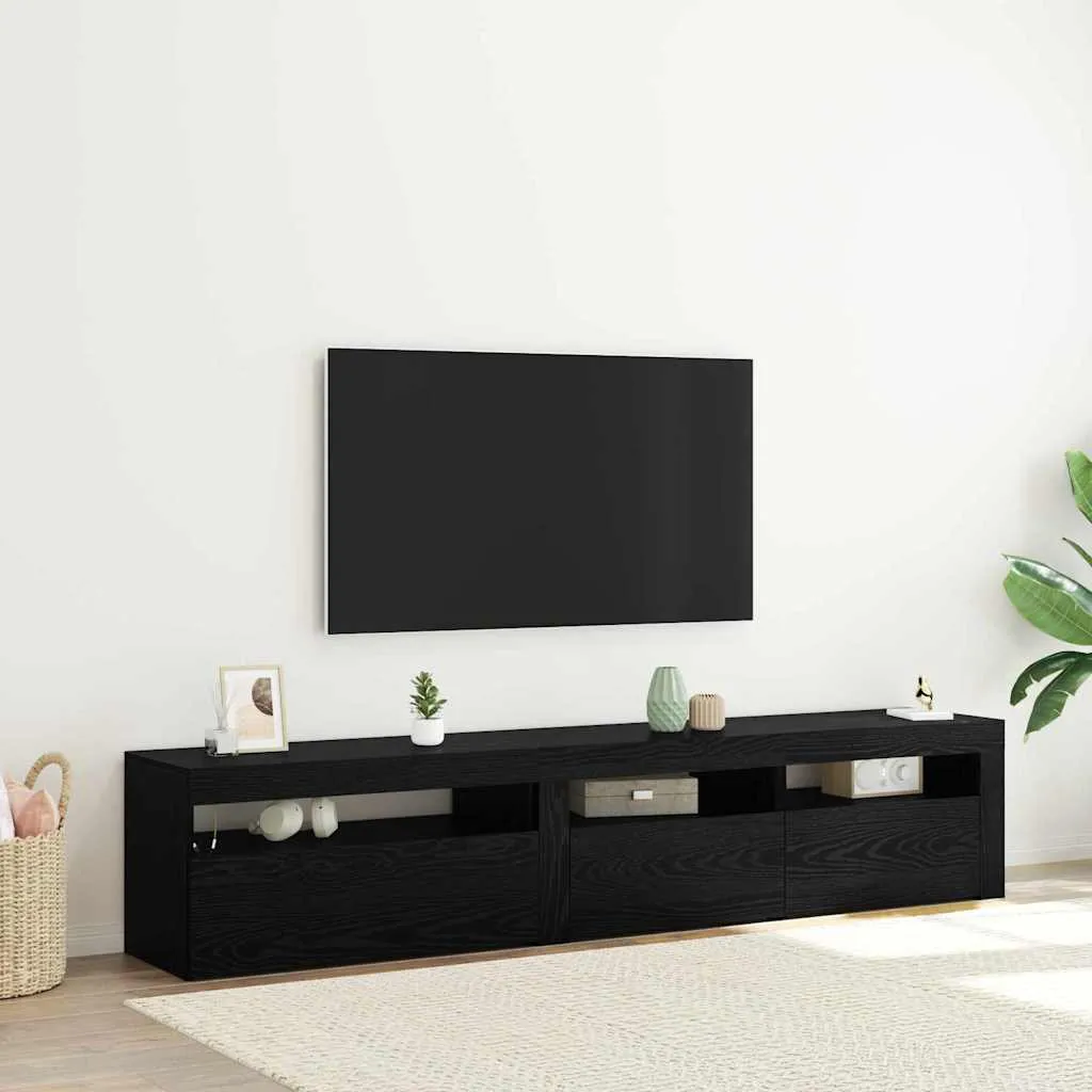 vidaXL TV ormar 2 kom. Crni hrast Konstruirano drvo - Venlo