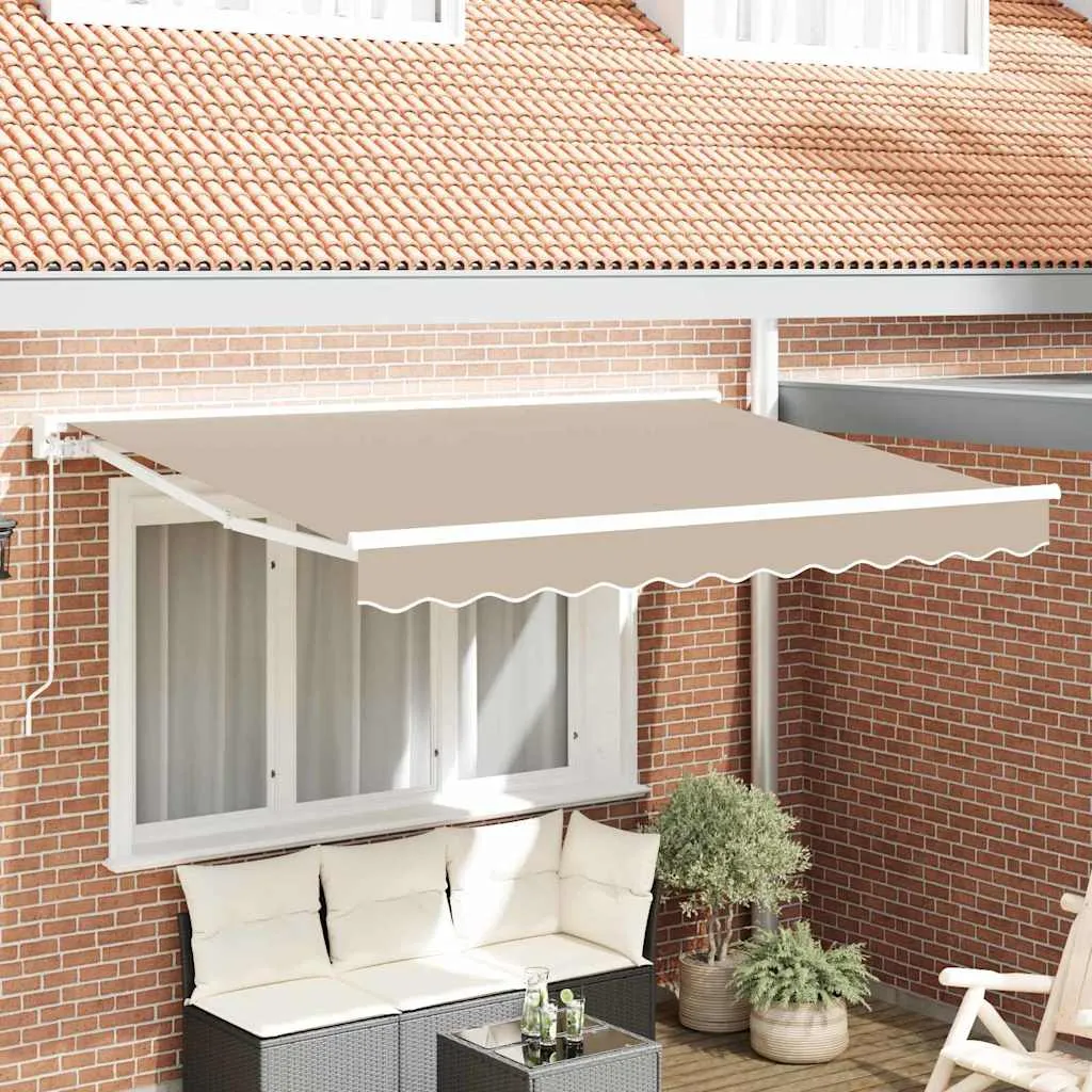 vidaXL Okvir tende Bež 350 x 200 cm Poliester s PU premazom - Venlo