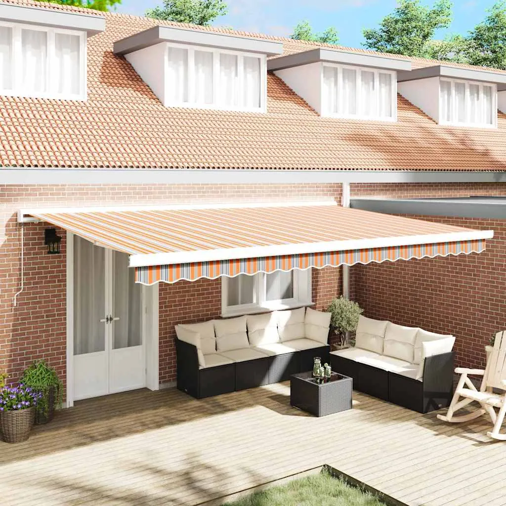 vidaXL Povlačivi tende Šareni 500 × 300 cm Platno i Aluminij - Venlo