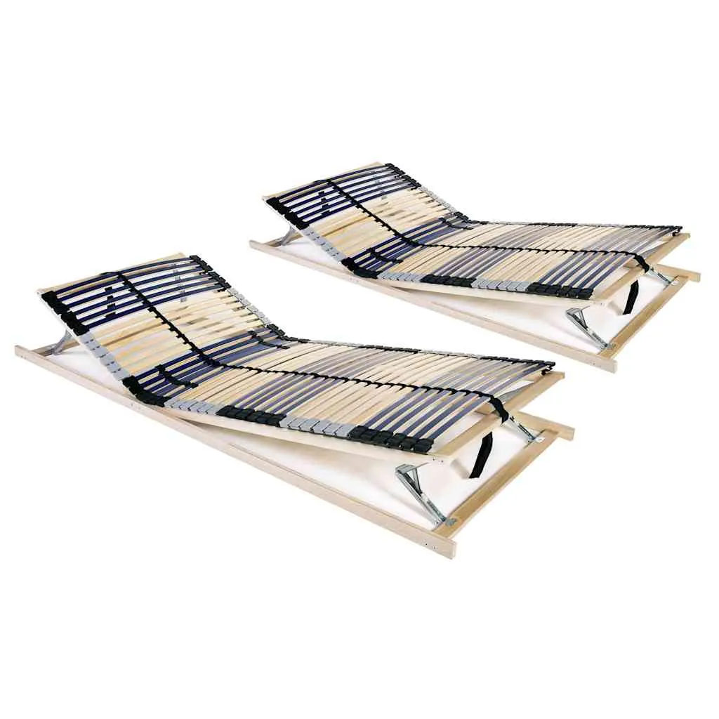 vidaXL Podnice za krevet 2 kom s 42 letvice i 7 zona 90 x 200 cm - Venlo