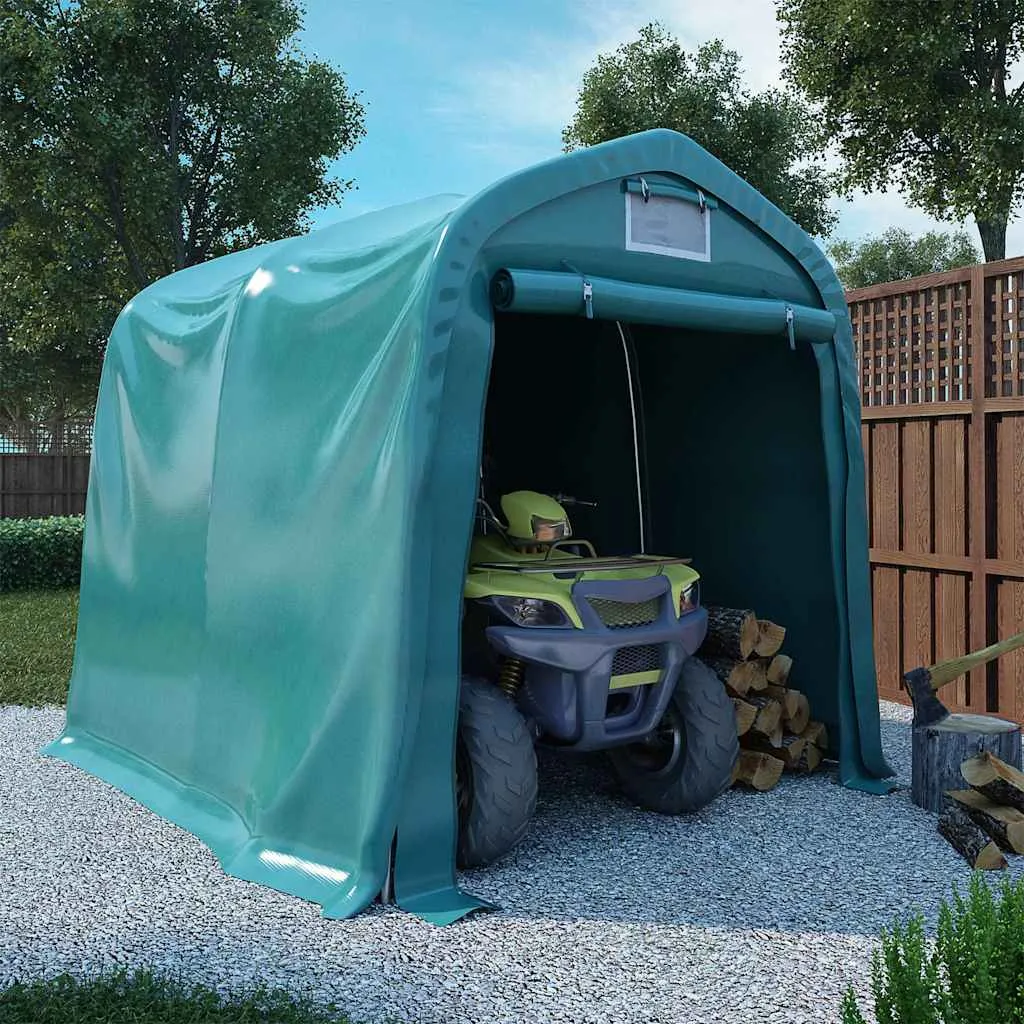 vidaXL Garažni šator PVC 1,6 x 2,4 m zeleni - Venlo