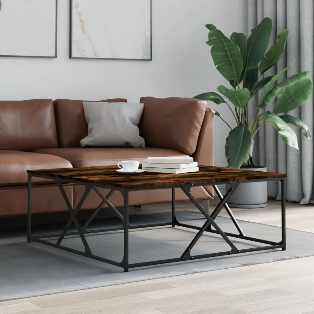 vidaXL Stolić za kavu boja hrasta 100 x 100 x 40 cm konstruirano drvo - Venlo