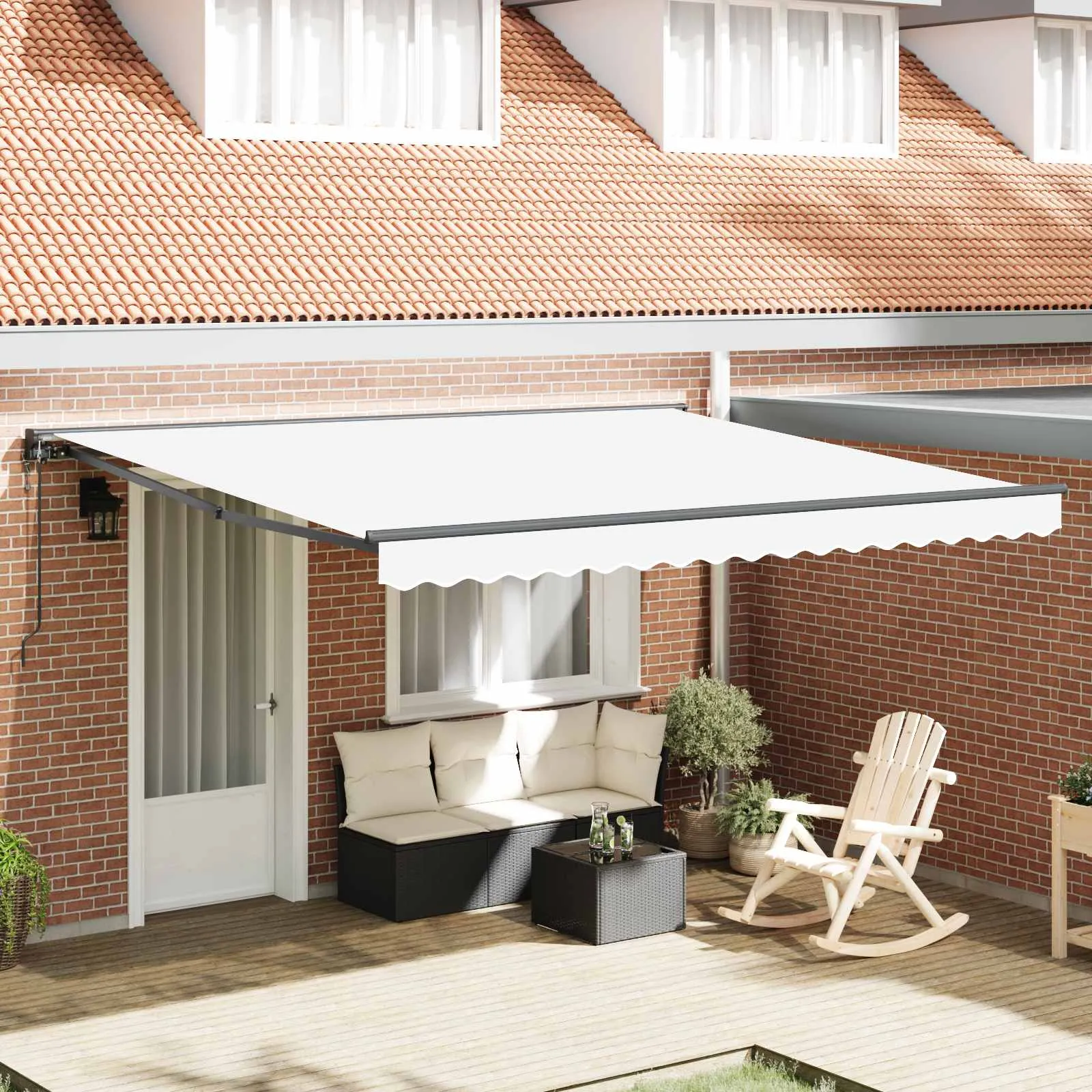 vidaXL Okvir tende Bijela 400 × 300 cm Poliester s PU premazom - Venlo