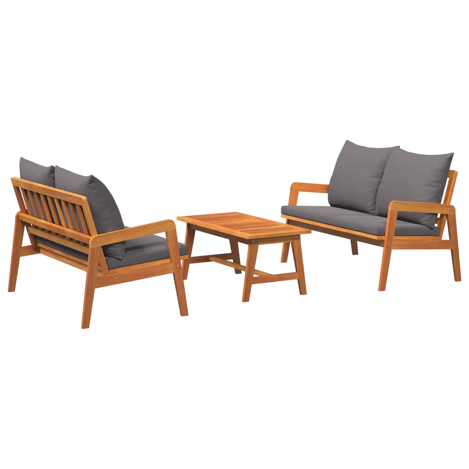 vidaXL Bistro set 3 kom. Smeđa Čvrsto drvo akacije - Venlo
