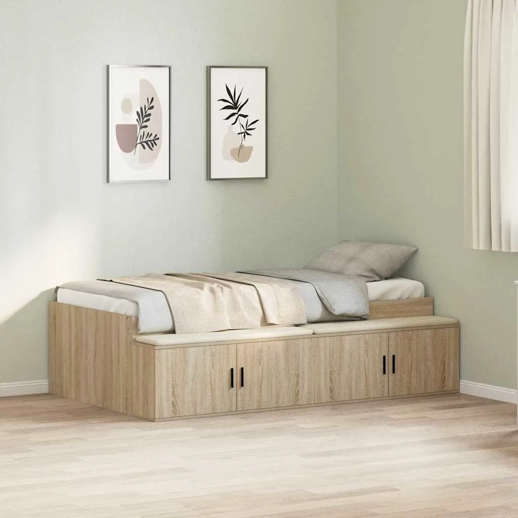vidaXL Krevetna konstrukcija s ladicama Sonoma hrast 80 x 200 cm - Venlo