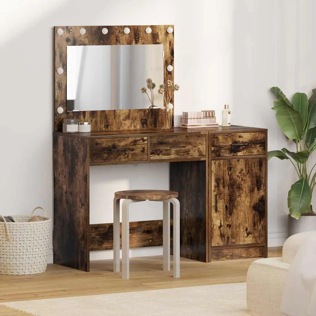 vidaXL Toaletni stol 2 kom. Smeđa 40 x 41 x 75 cm Konstruirano drvo - Venlo