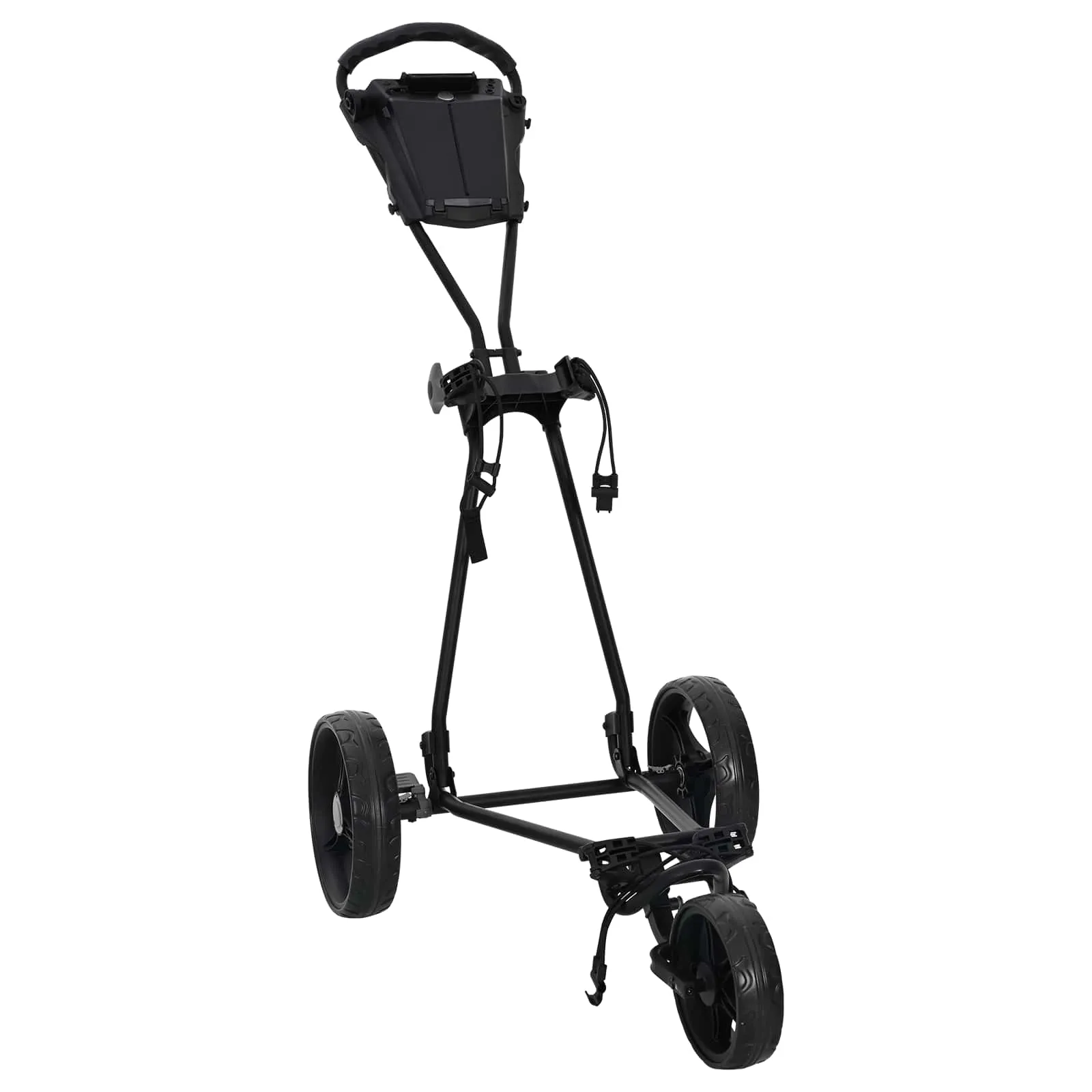 vidaxl golf trolej crna željezo sklopivo - slika 1