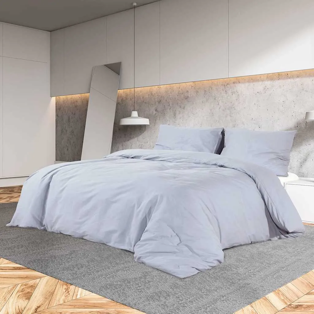 vidaXL Set posteljine za poplun sivi 140 x 200 cm pamučni - Venlo