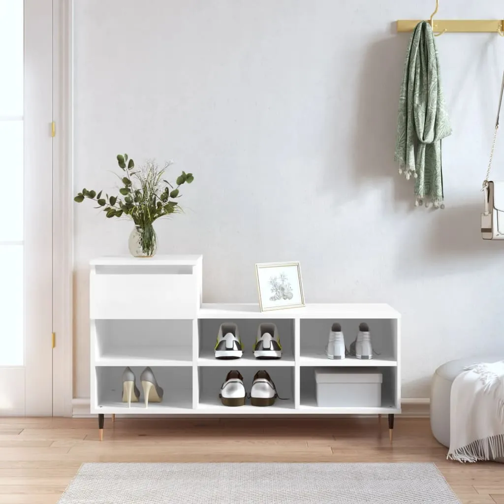 vidaXL Ormarić za cipele bijeli 102 x 36 x 60 cm od konstruiranog drva - Venlo
