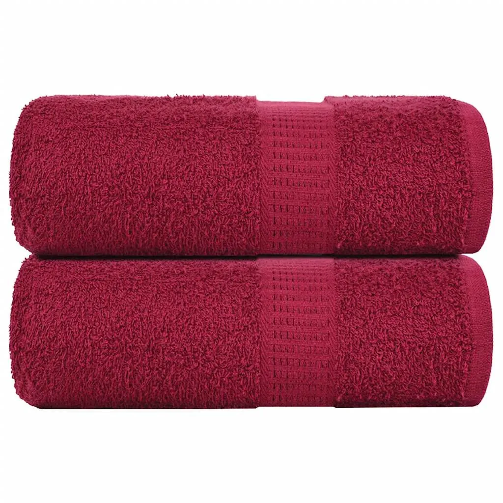 vidaxl ručnici za goste frogn 2 kom. bordo 30x50 cm 360 g/m² - slika 1