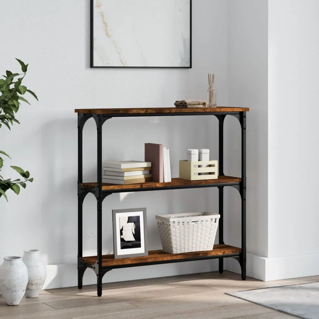 vidaXL Konzolni stol boja hrasta 75 x 22,5 x 75 cm konstruirano drvo - Venlo