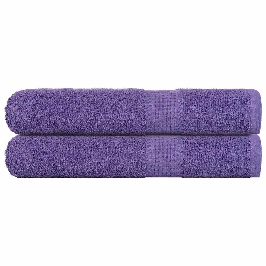vidaxl ručnici frogn 2 kom ljubičasti 100x200 cm 360 g/m² - slika 1