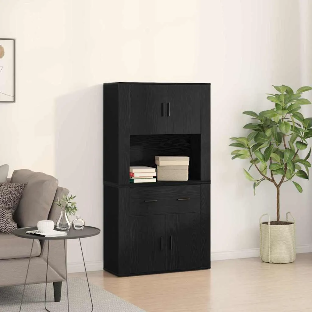 vidaXL Crni hrast 80 x 33 x 150 cm - Venlo