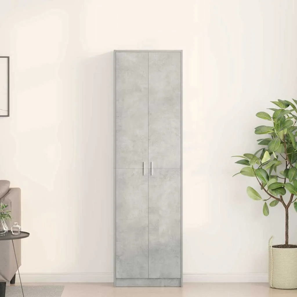 vidaXL Ormarić Betonski sivi 55 x 25 x 189 cm Konstruirano drvo - Venlo