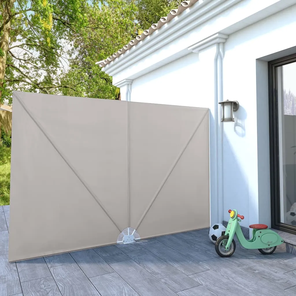 vidaXL Sklopiva bočna tenda krem 300 x 200 cm - Venlo