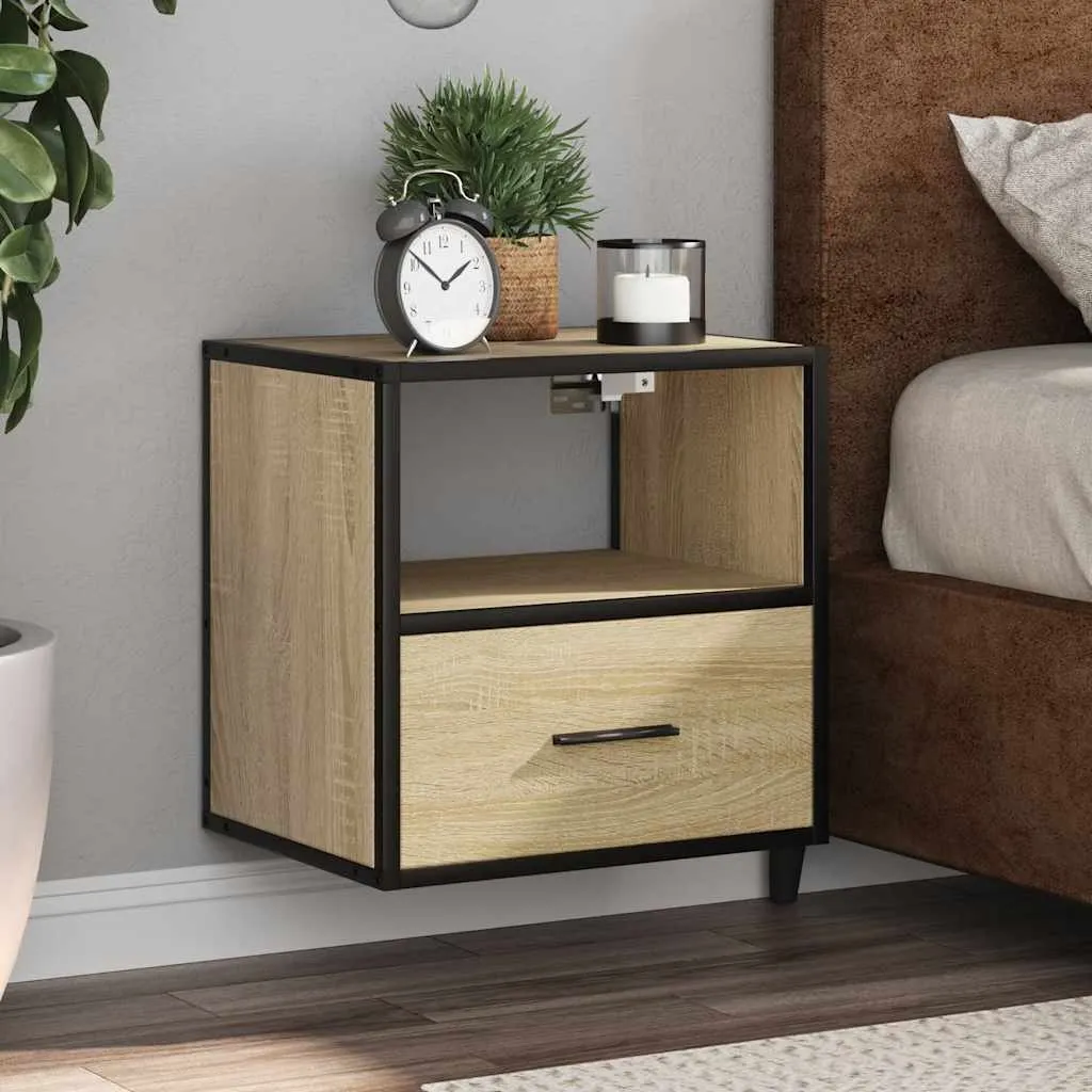 vidaxl zidni noćni ormarić sonoma hrast 40x31x39,5 cm - slika 1
