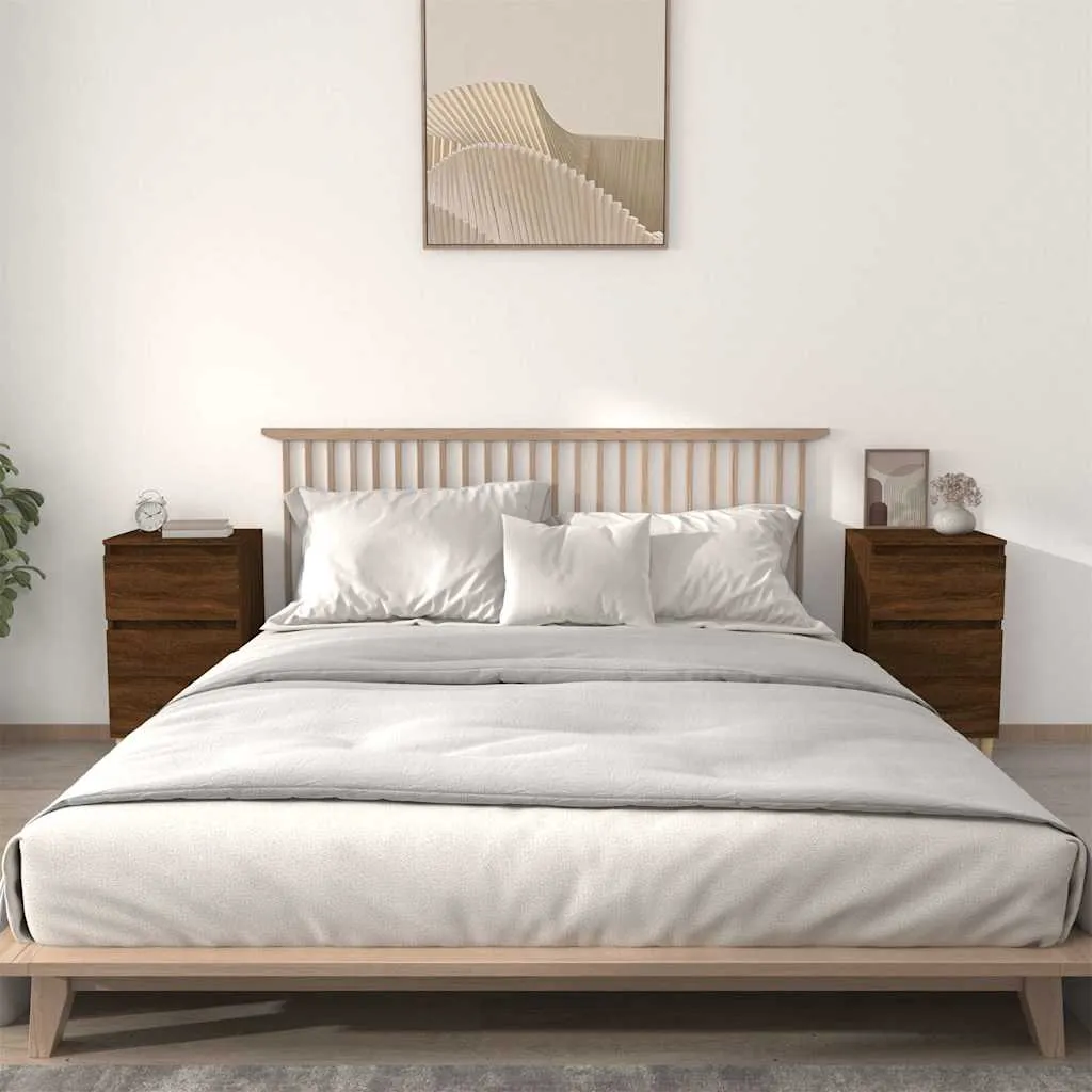 vidaXL Noćni ormarići 2 kom smeđi hrast 40x35x70 cm - Venlo