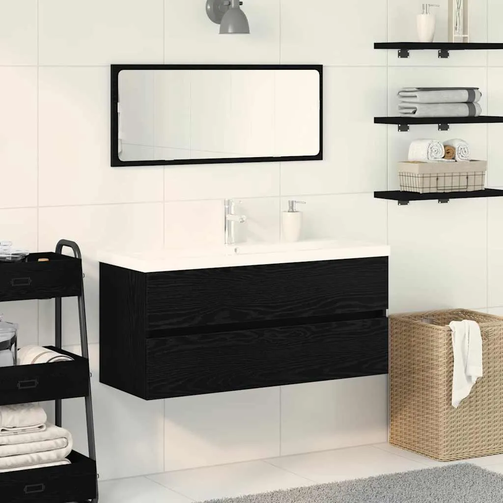 vidaXL Kupaonski ormarić za sudoper Crni hrast 90 x 39 x 62 cm - Venlo