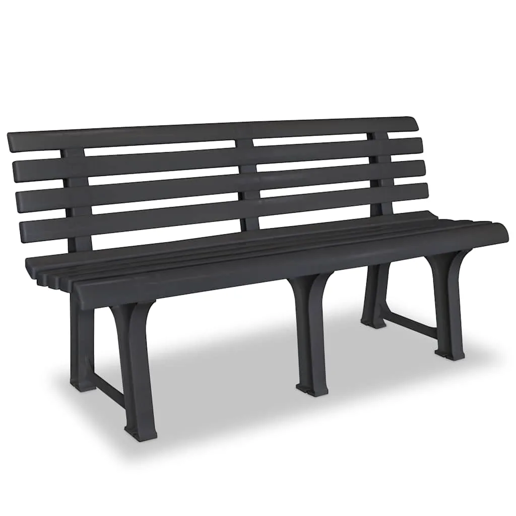 vidaXL Vrtna klupa 145,5 cm plastična antracit - Venlo