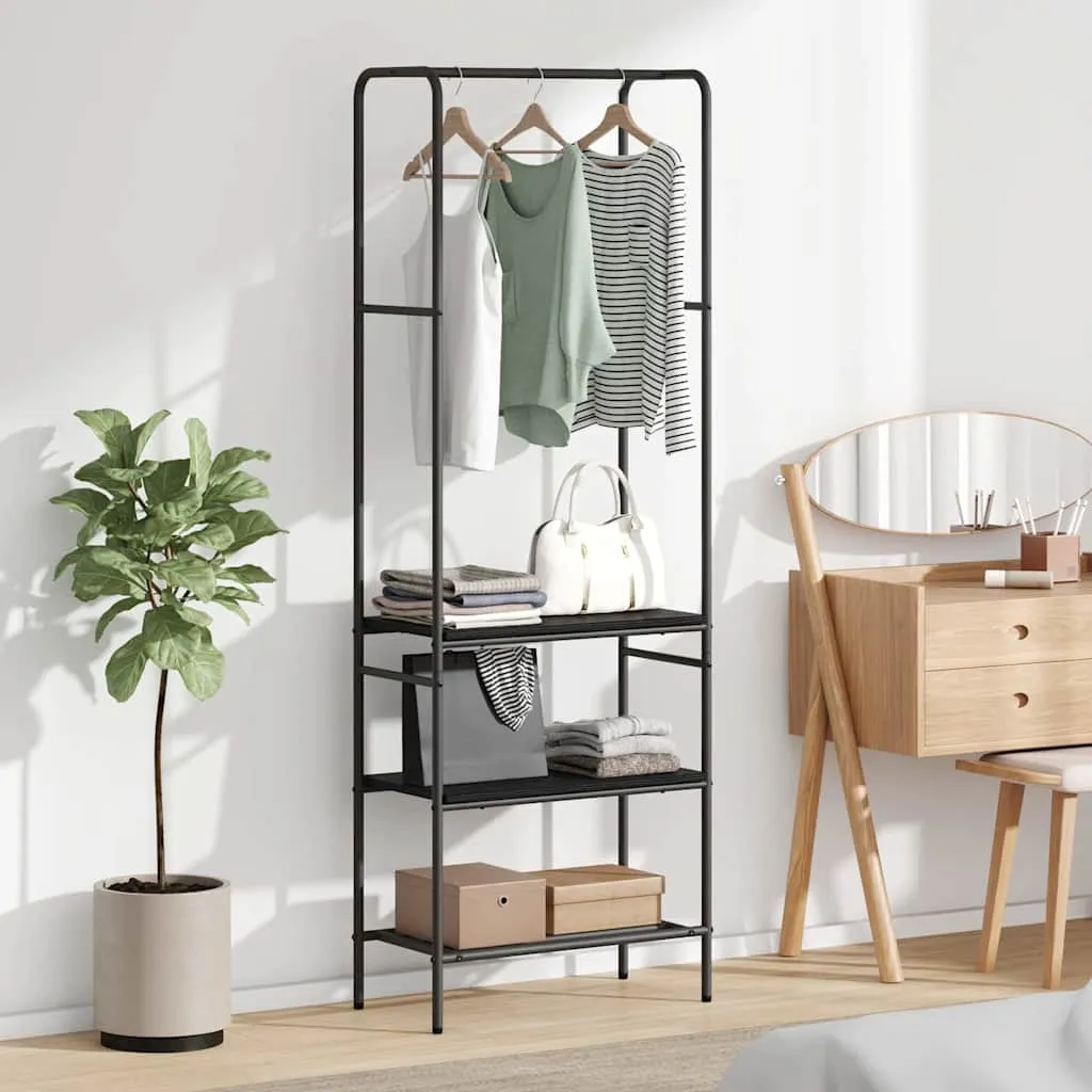 vidaXL Stalak za odjeću Crni hrast 60 x 30 x 171 cm Konstruirano drvo - Venlo
