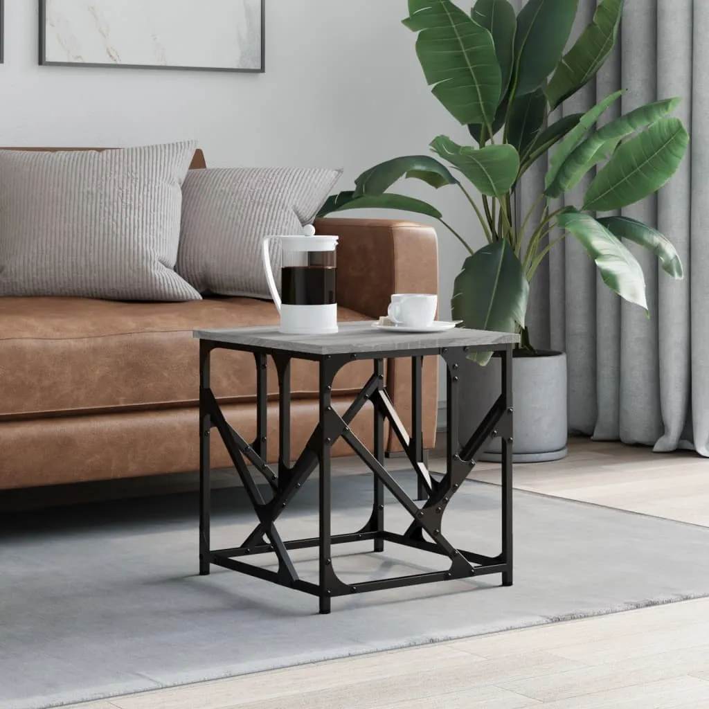 vidaXL Stolić za kavu siva boja hrasta 45x45x47,5 cm konstruirano drvo - Venlo