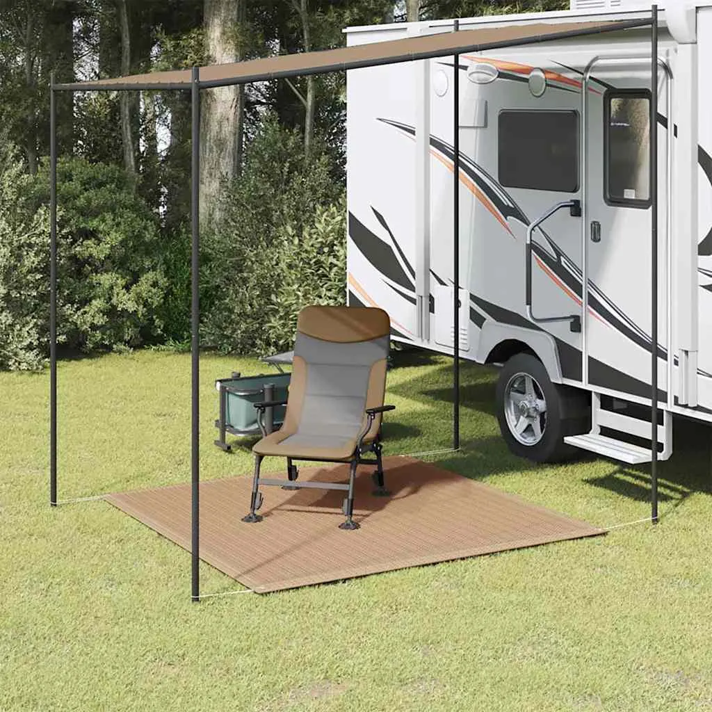 vidaXL Tepih za šator 200 x 200 cm smeđe-sivi - Venlo