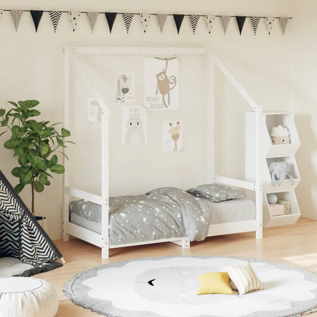 vidaXL Okvir za dječji krevet bijeli 70 x 140 cm od masivne borovine - Venlo