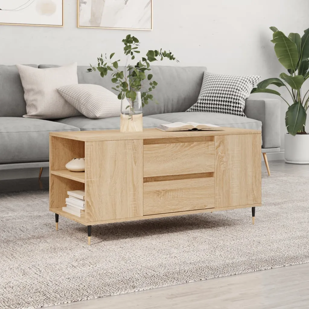 vidaXL Stolić za kavu boja hrasta 102x44,5x50 cm od konstruiranog drva - Venlo