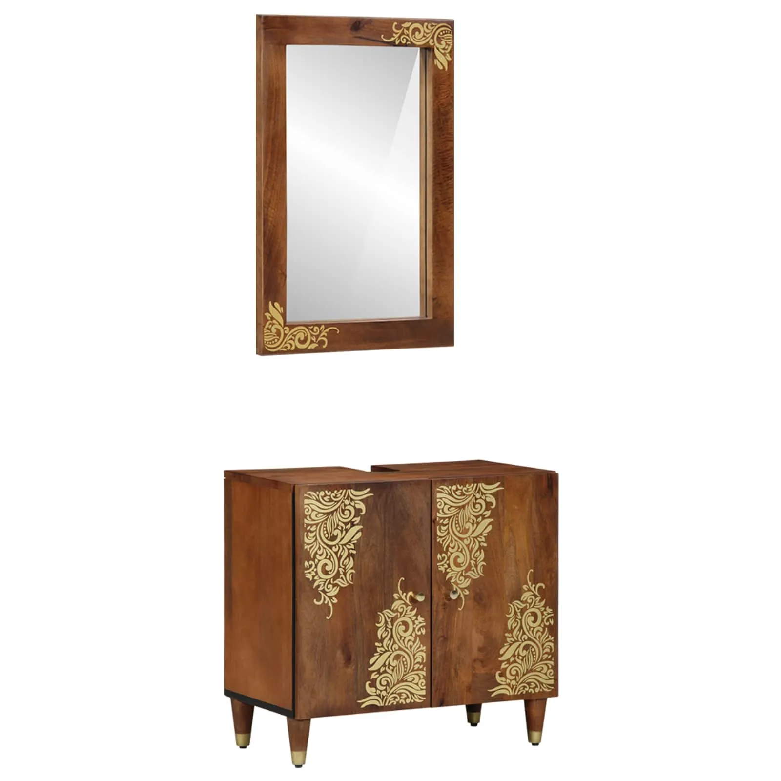 vidaXL Set ormarića za kupaonicu 2 kom. Medeno smeđa 62 x 33 x 58 cm - Venlo