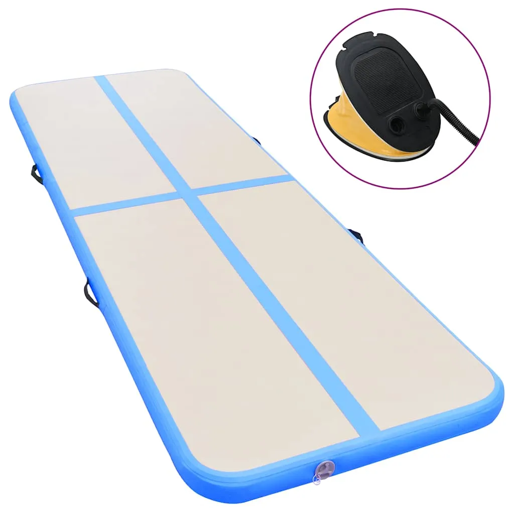 vidaXL Strunjača na napuhavanje s crpkom 500 x 100 x 10 cm PVC plava - Venlo