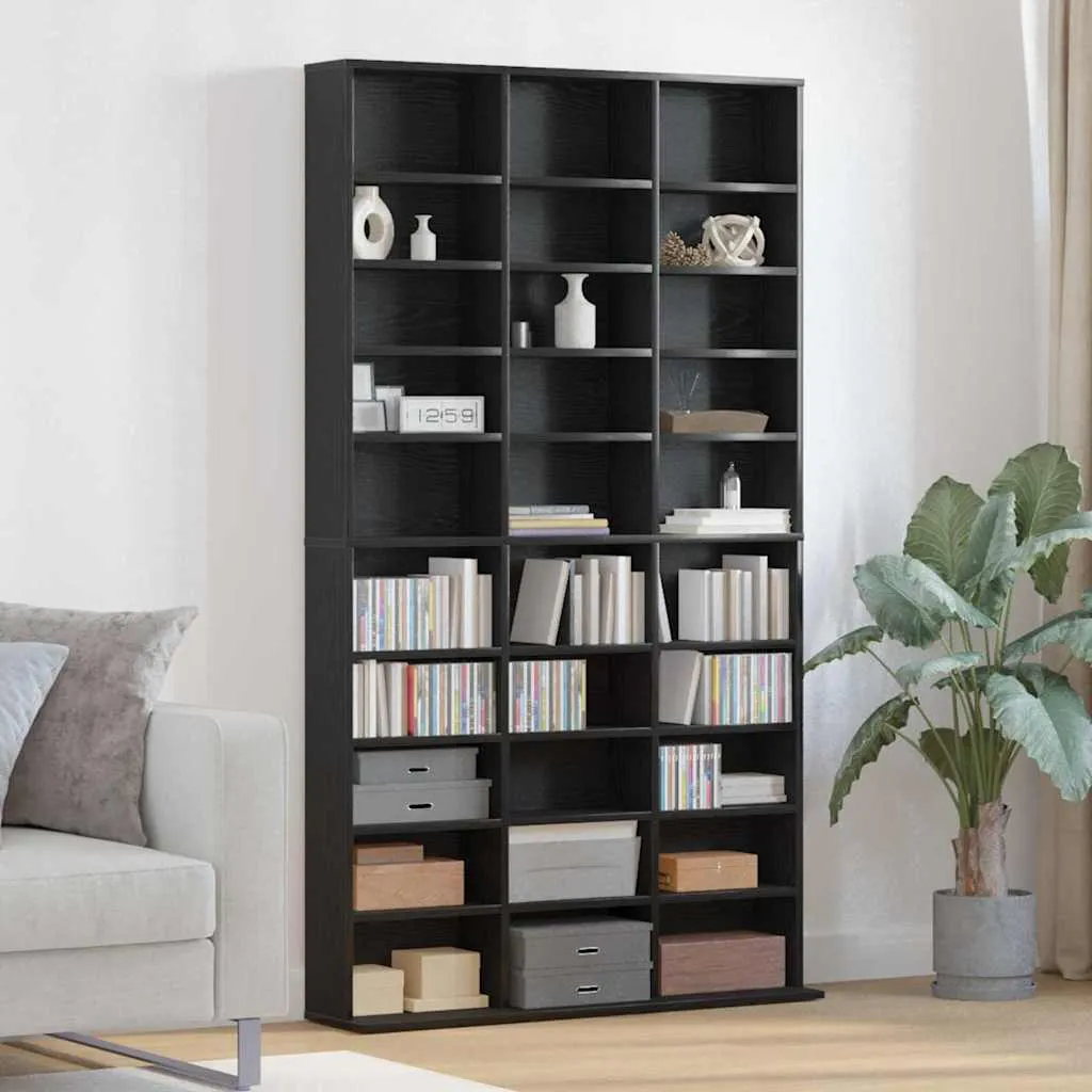 vidaXL CD ormar Crni hrast 101 x 23 x 177,5 cm Konstruirano drvo - Venlo
