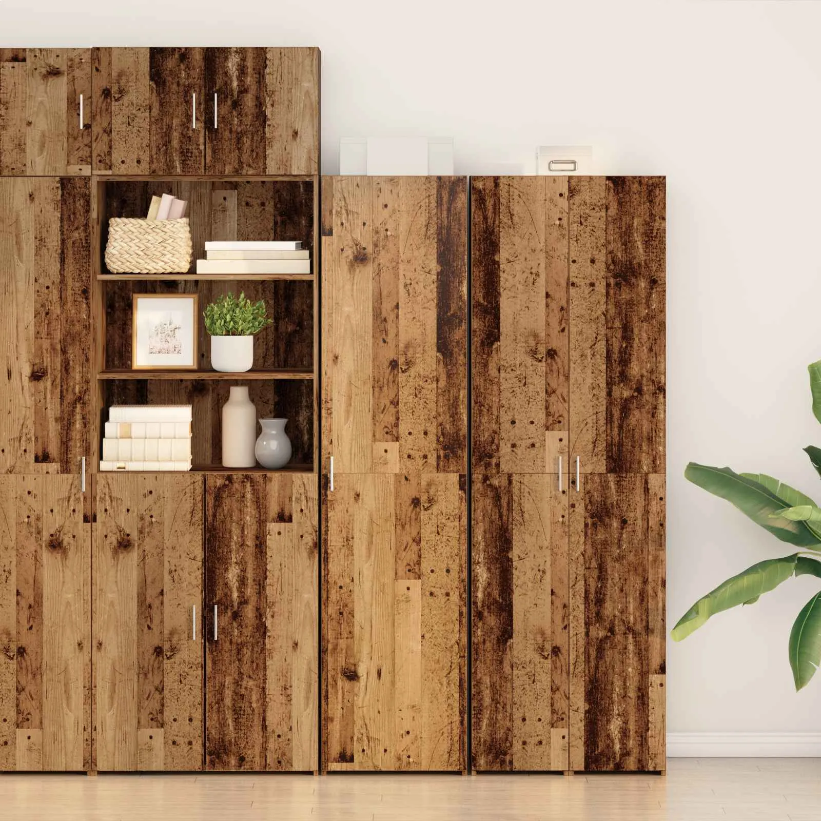 vidaXL Highboard Staro drvo 45 x 42,5 x 185 cm - Venlo