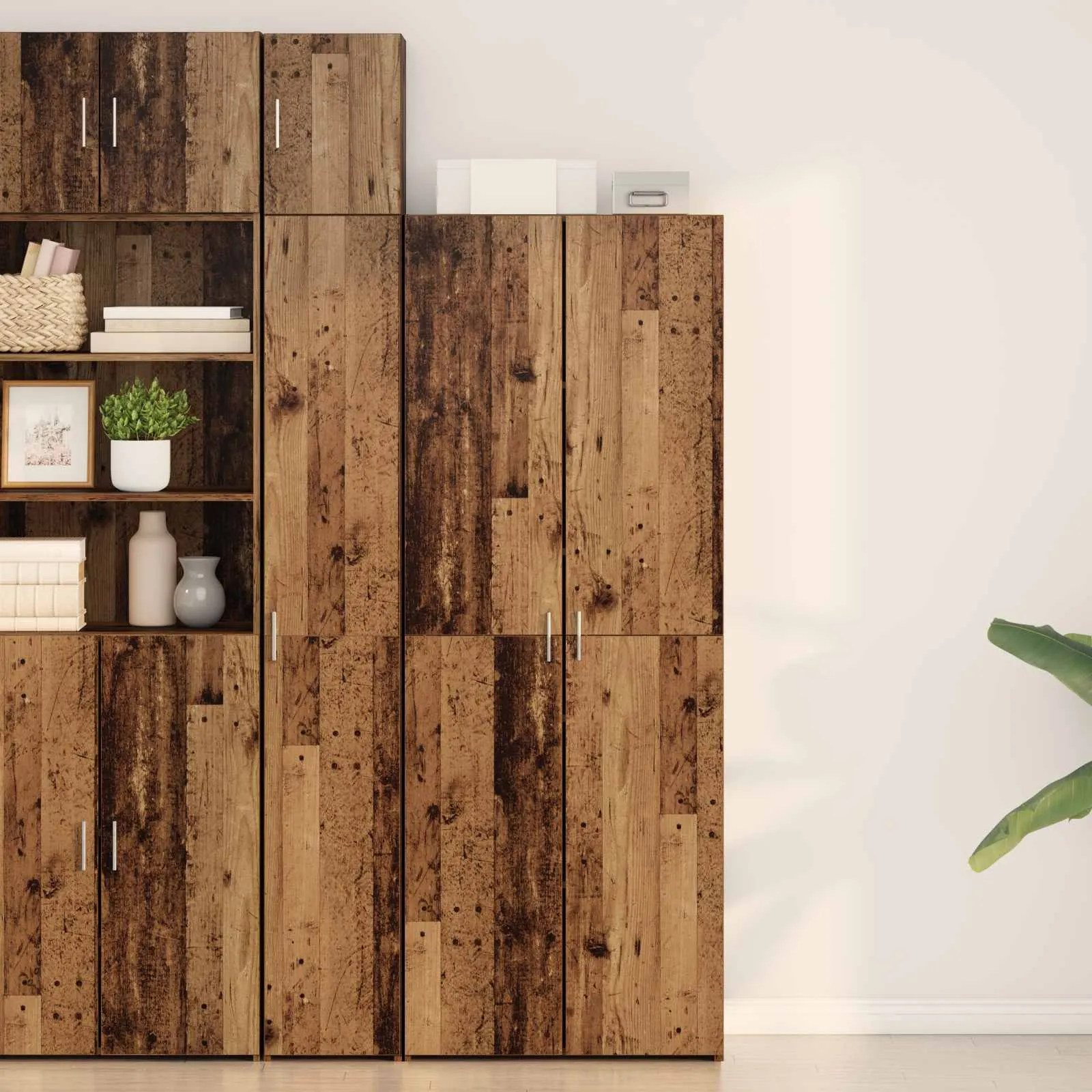 vidaXL Highboard Staro drvo 70 x 42,5 x 185 cm - Venlo