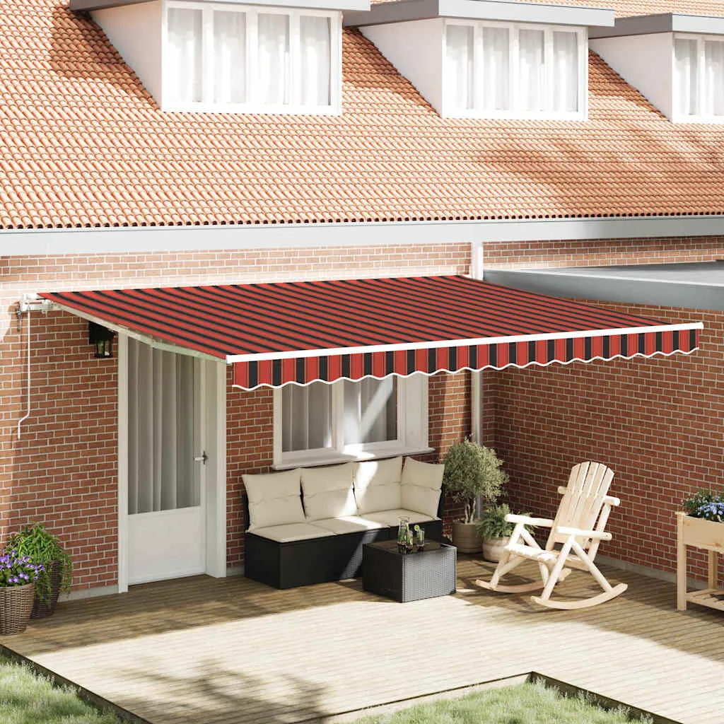 vidaXL Povlačivi tende narančasta i smeđa 450 × 300 cm - Venlo
