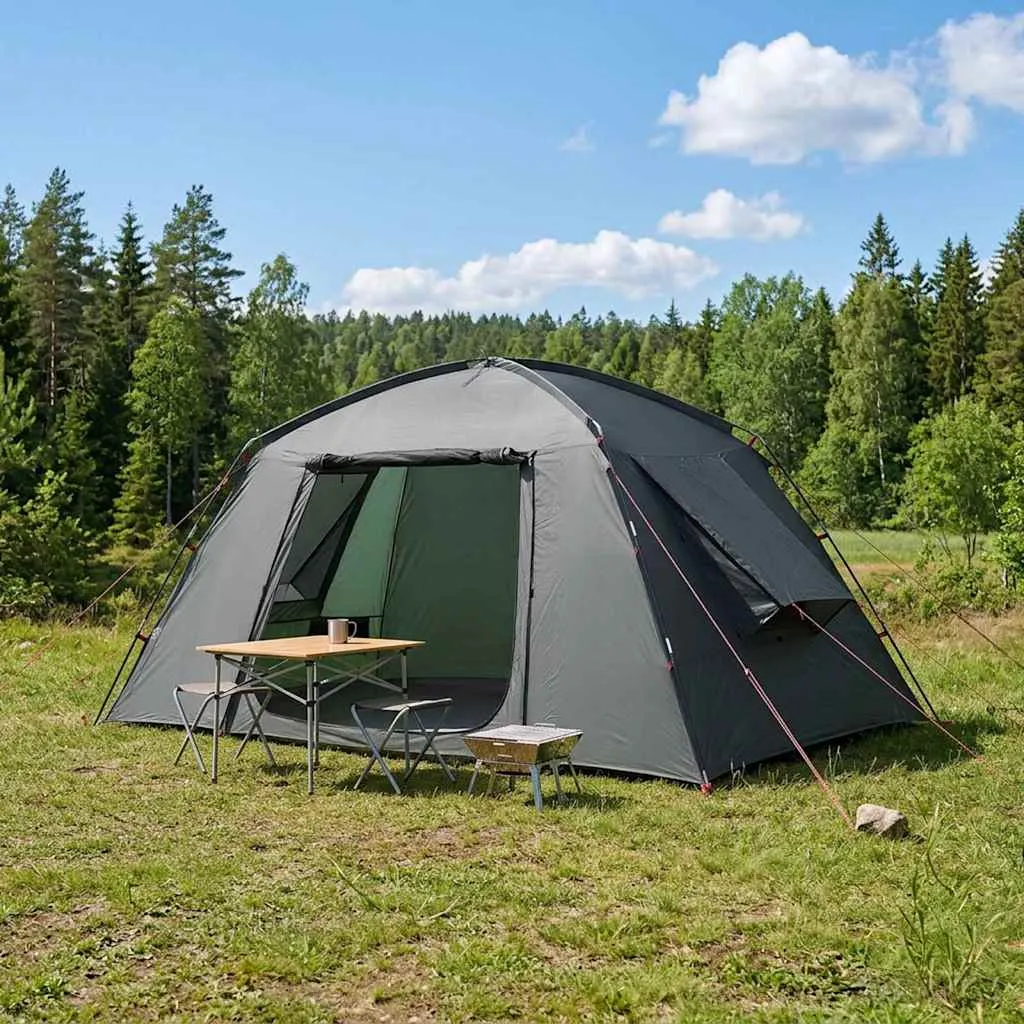 vidaxl kabinski šator maslinasto zelena 400 x 210 x 180 cm poliester - slika 1