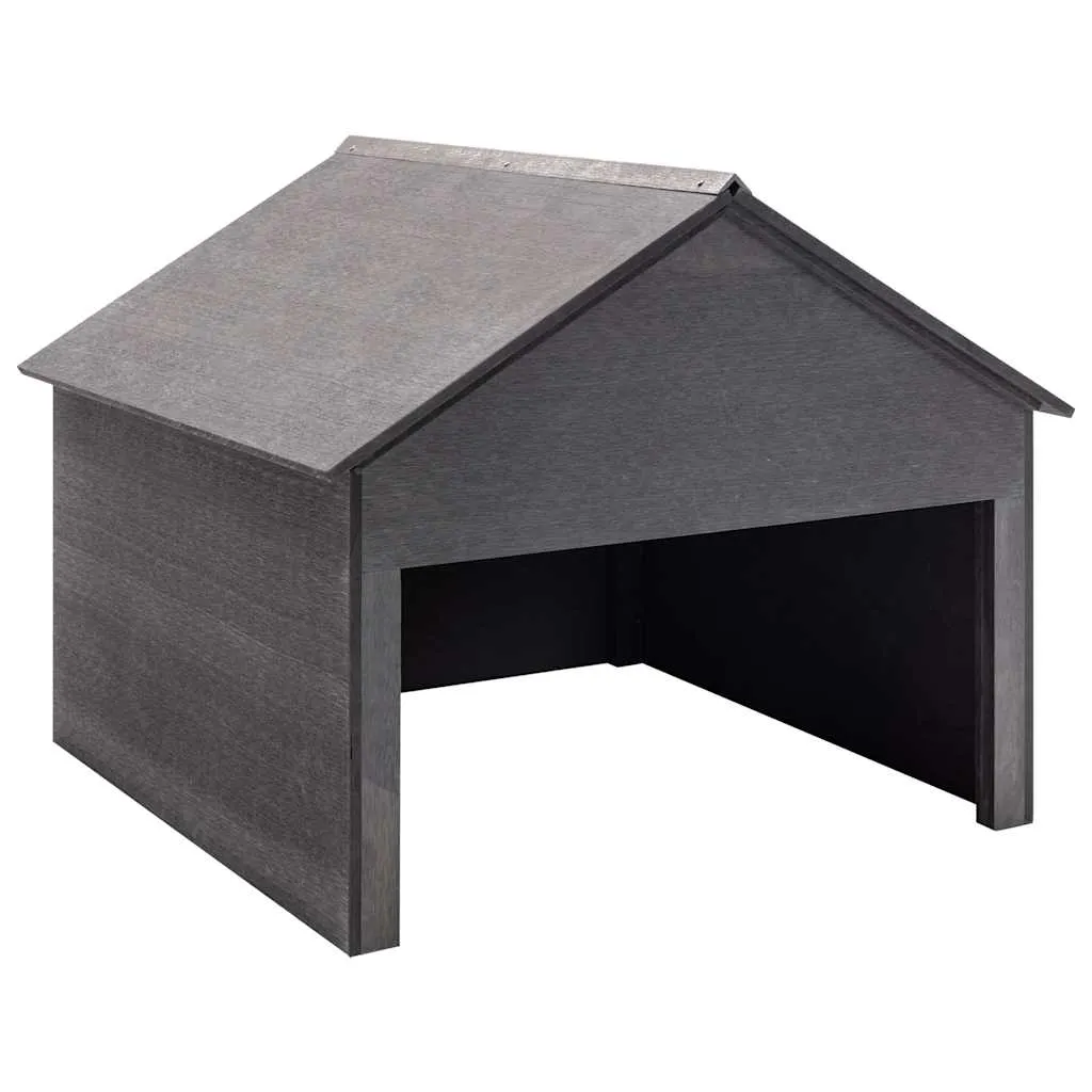 vidaxl garaža za kosilicu siva 80 x 80 x 70 cm wpc - slika 1