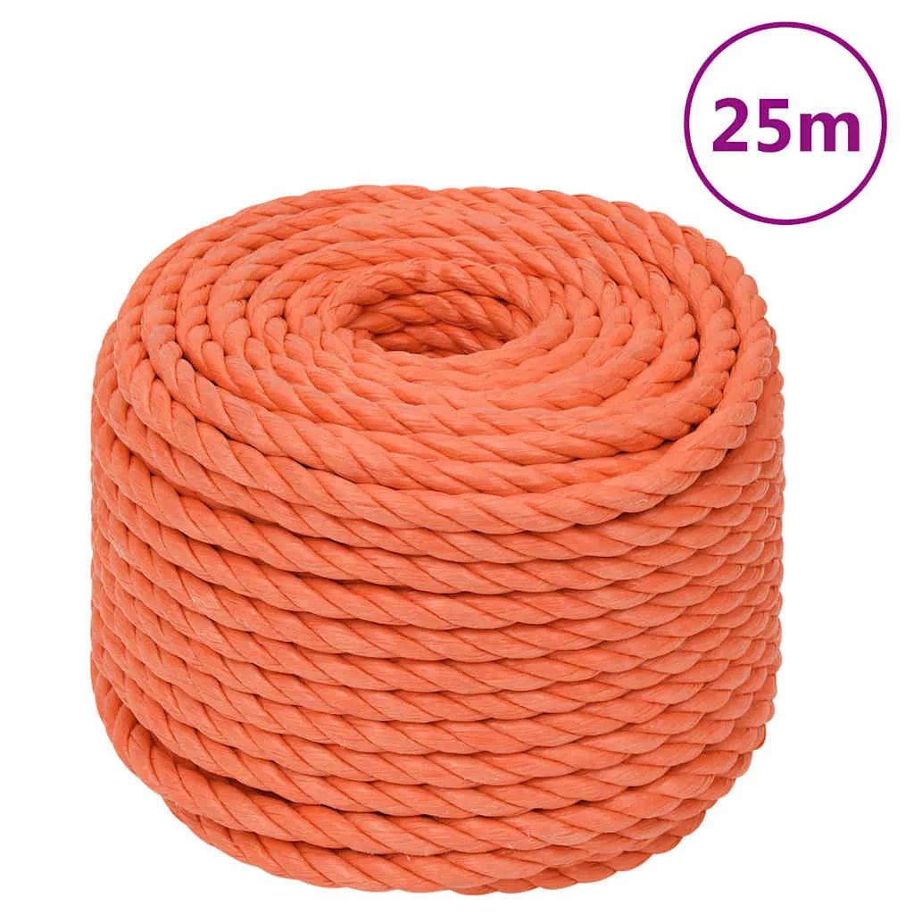 vidaxl radno uže narančasti 10 mm 25 m od polipropilena - slika 1