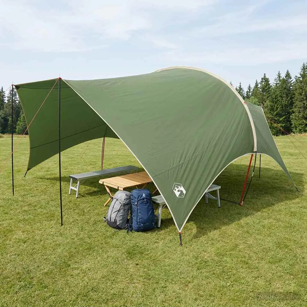 vidaxl vodootporna kamperska cerada zelena 550 x 400 x 230 cm - slika 1