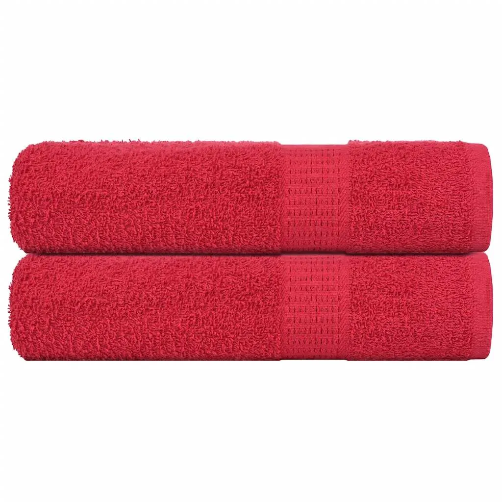 vidaxl ručnici za ruke frogn 2 kom. crveni 50x100 cm 360 g/m² - slika 1