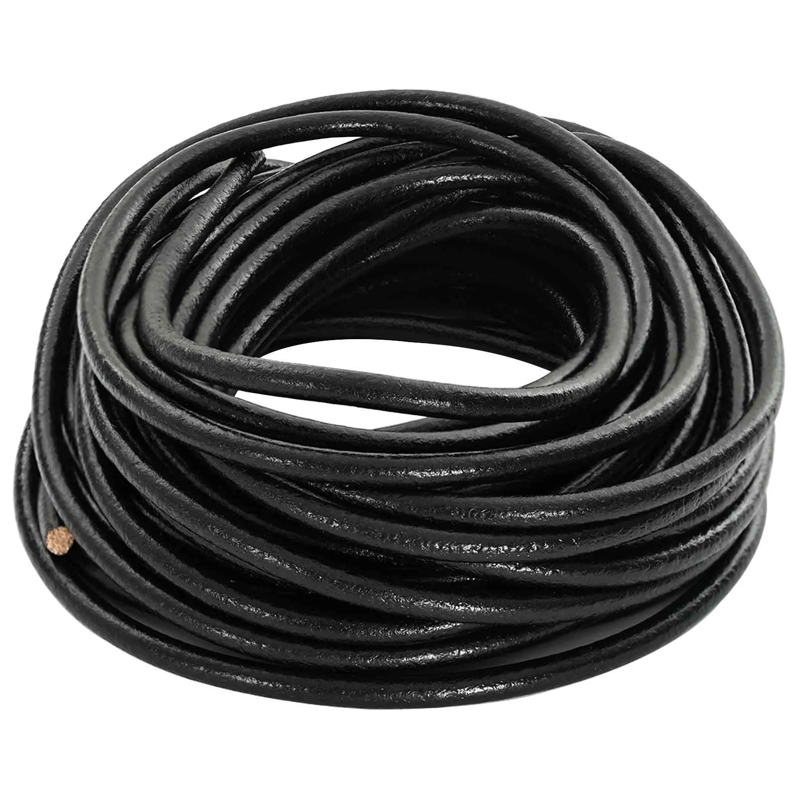 vidaxl kožni konop 1 crna ø4 mm x 5 m koža - slika 1