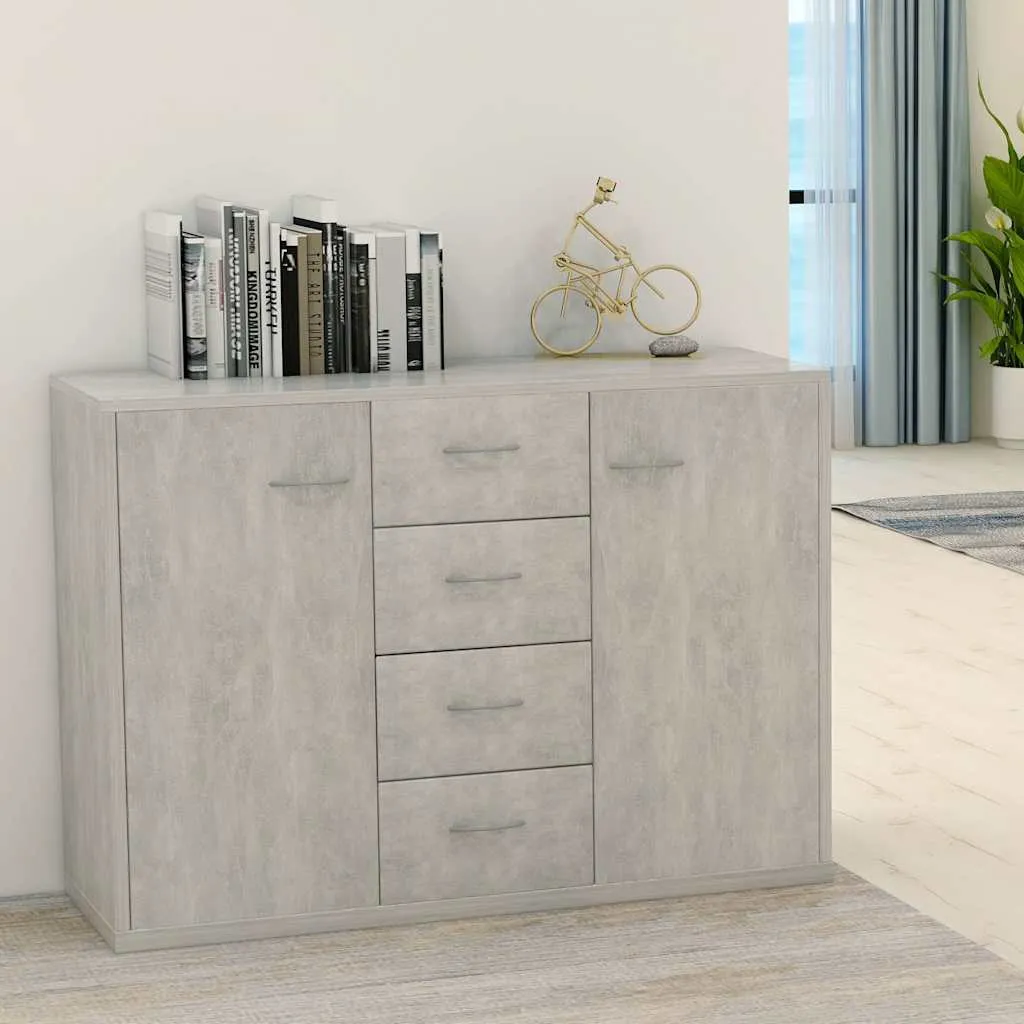 vidaXL Komoda siva boja betona 88 x 30 x 65 cm od konstruiranog drva - Venlo