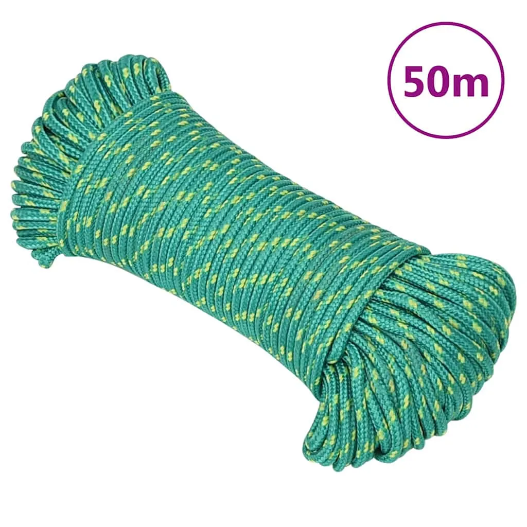 vidaxl brodski konop zeleni 4 mm 50 m od polipropilena - slika 1
