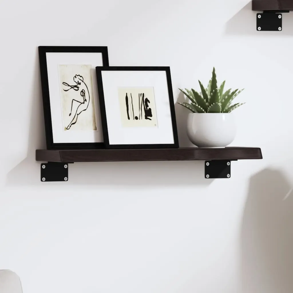 vidaXL Zidna polica tamnosmeđa 40x10x2 cm od obrađene hrastovine - Venlo