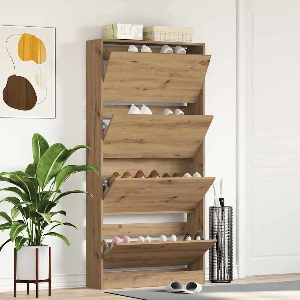 vidaXL Ormar za cipele 80 x 21 x 163,5 cm Konstruirano drvo - Venlo